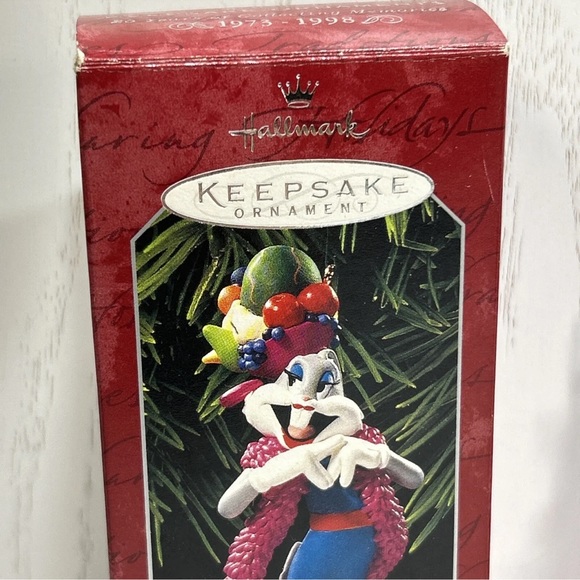 1997 Hallmark Keepsake Ornament Bugs Bunny Fruit Hat Looney Tunes Cartoon Vtg - Picture 2 of 13